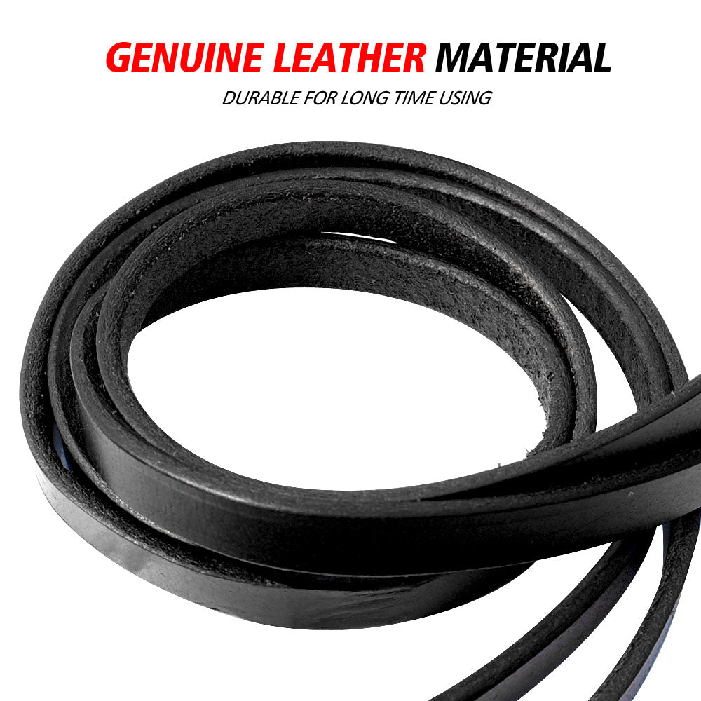 Genuine Leather Double Dog Leash Coupler – Anti-Tangle Dual Lead for Walking Two Dogs