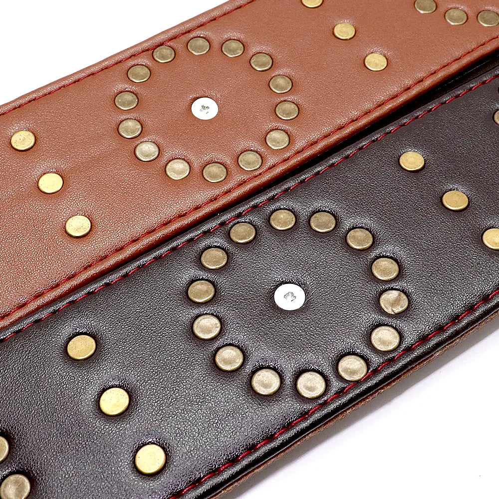 Real Leather Studded Dog Collar – Durable & Adjustable for Large Breeds (Pitbull, Bulldog)