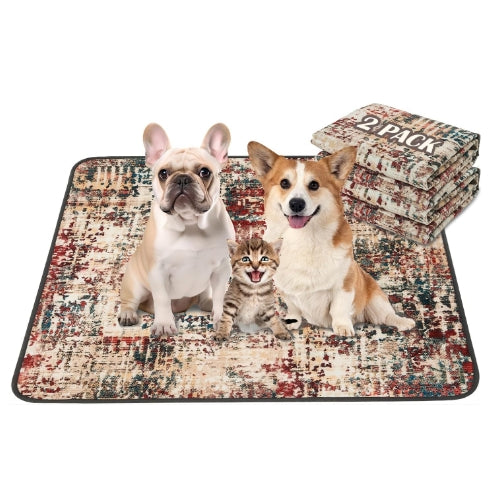 Qeils Washable Dog Pee Pads – 2 Pack Reusable, Leakproof & Non-Slip Training Pads (36x41), Potty Pads for Floor & Crate