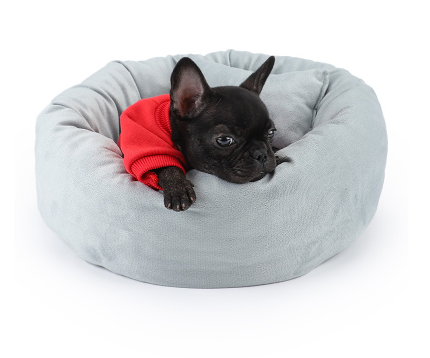 Luxury Round Pet Bed – Ultra Soft Egg Tart Nest for Cats & Small Dogs (Winter Cozy)