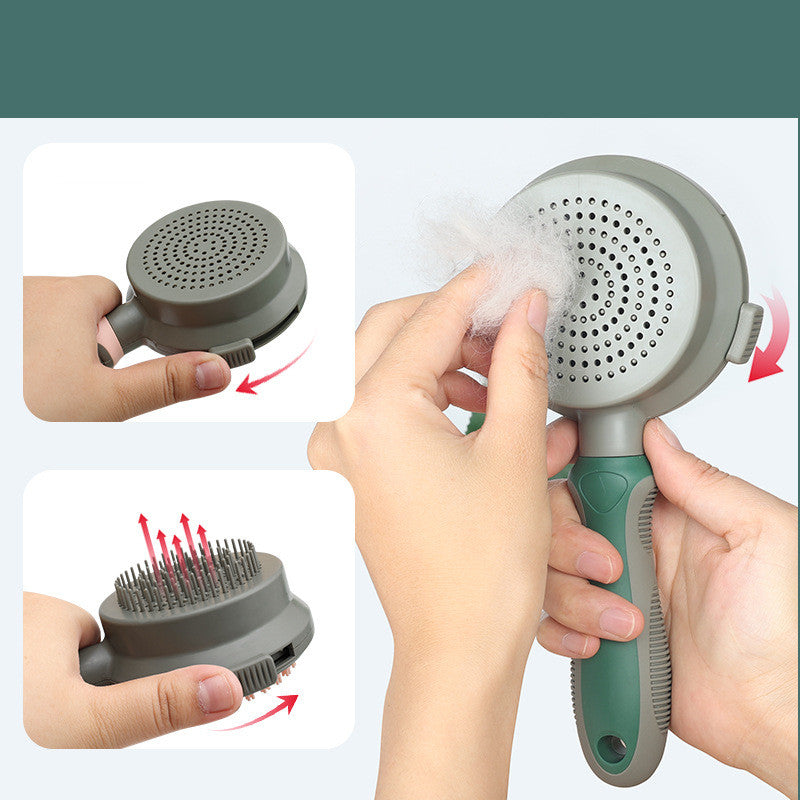 Self-Cleaning Pet Brush – Dual-Sided Hair Removal & Massage Comb for Cats & Dogs