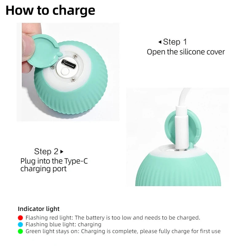 Smart Motion Cat Toy Ball – Rechargeable Interactive Ball for Indoor Play