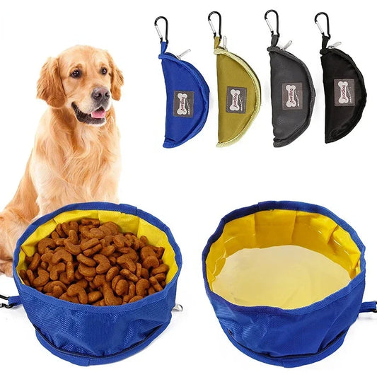 Collapsible Outdoor Pet Bowl - Leakage proof Dog & Cat Feeder