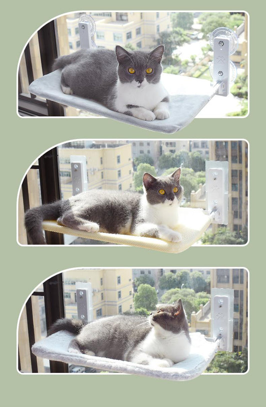 Cat Window Hammock – Suction Cup Perch for Indoor Cats (Breathable Mesh & Plush Options)