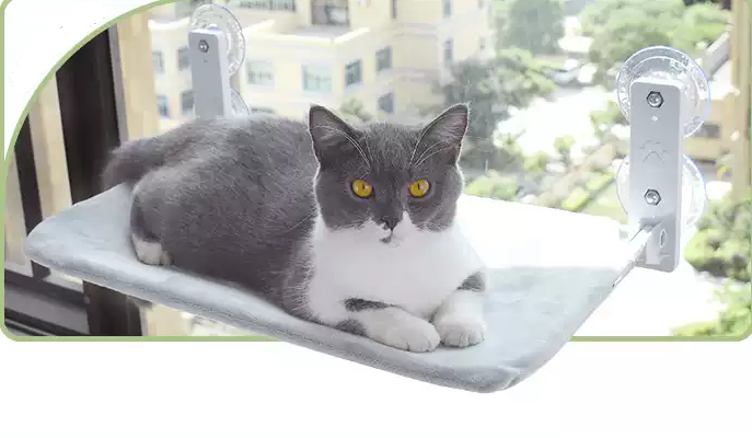 Cat Window Hammock – Suction Cup Perch for Indoor Cats (Breathable Mesh & Plush Options)