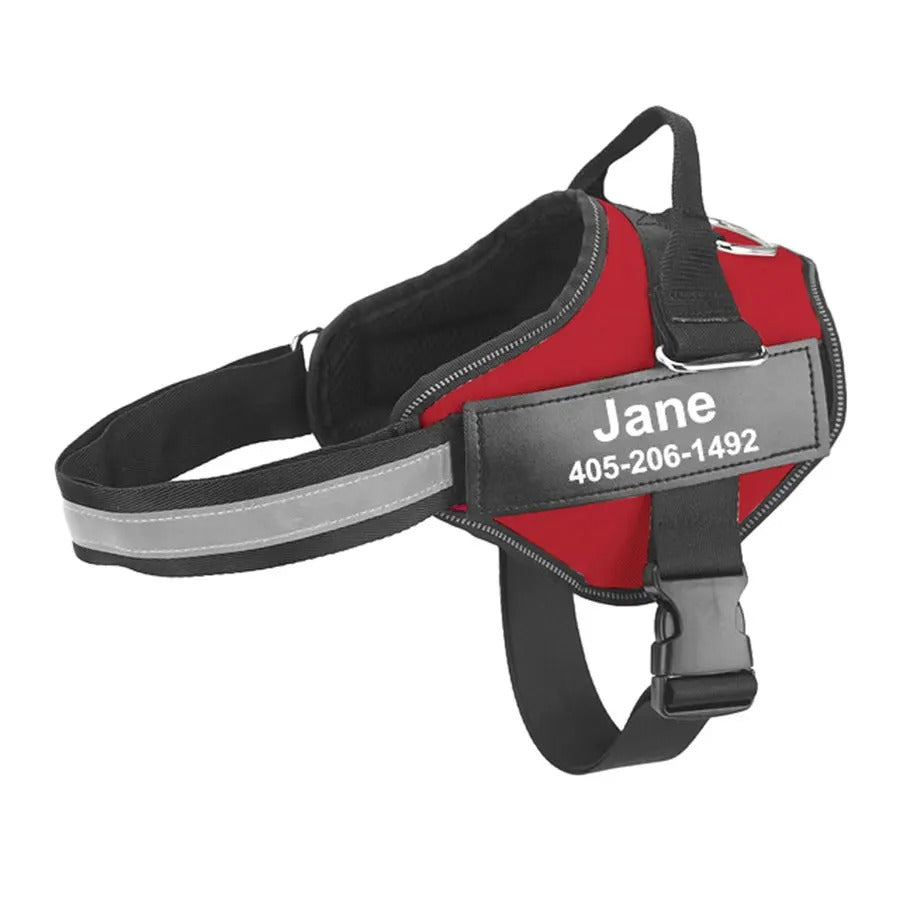 Personalized Reflective Dog Harness - No Pull Adjustable Pet Vest for Small to Large Dogs