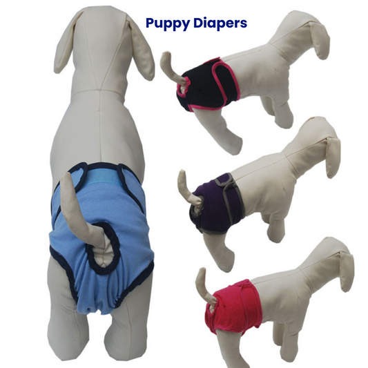 Adjustable Puppy Diapers – Washable Dog Physiological Pants | Waterproof & Reusable Pet Diapers for Female Dogs
